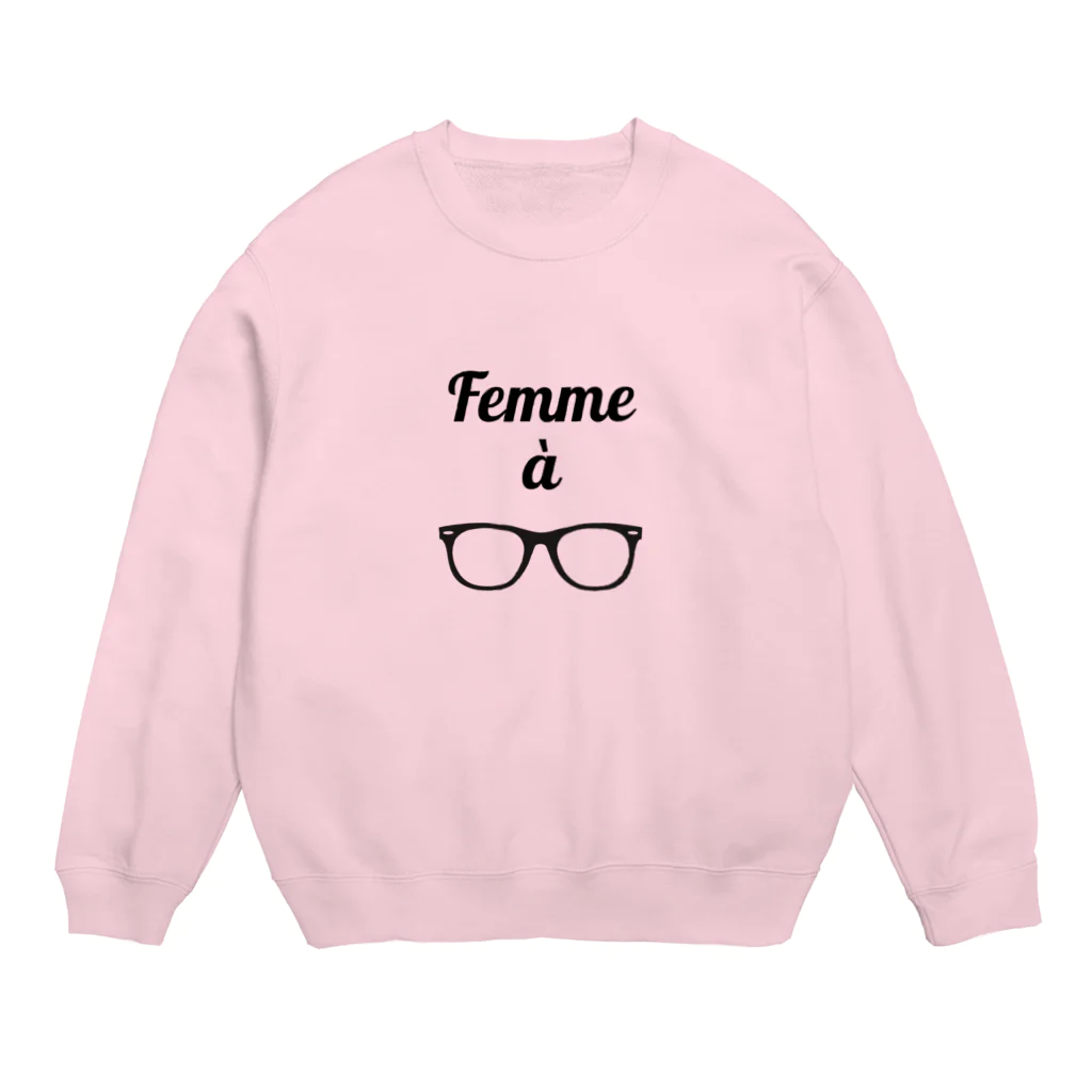 トップモデルショップのFemme a / メガネの女 Crew Neck Sweatshirt