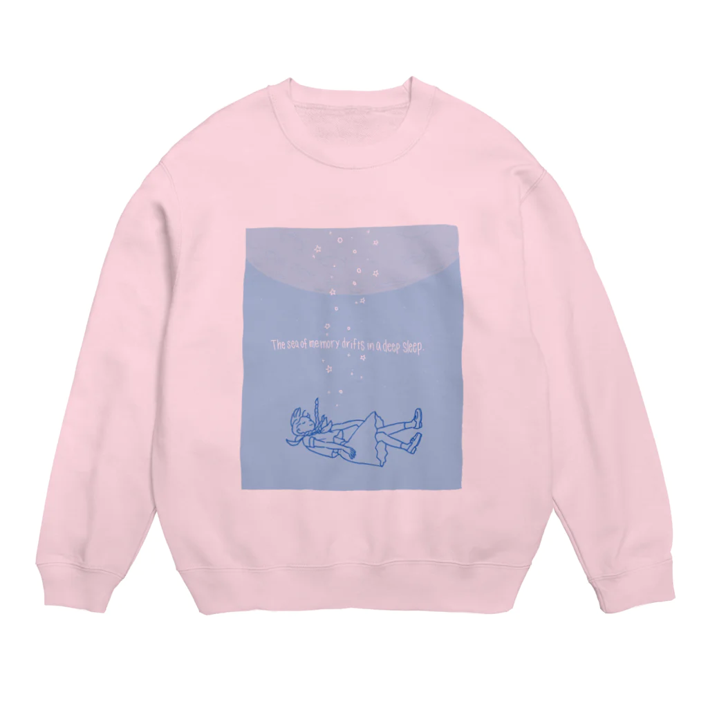 MANI☆MANIの深い眠りの中で記憶の海を漂う。 Crew Neck Sweatshirt