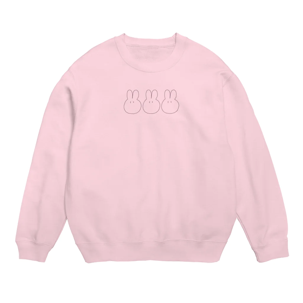 mikomikio_szrのおもちうさ Crew Neck Sweatshirt