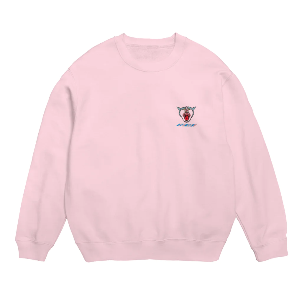 DIE SMILINGのあくびネコ Crew Neck Sweatshirt