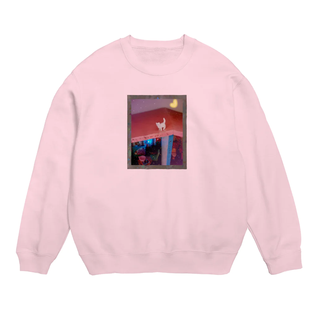 le nez au vent　　の猫ちゃんと月 Crew Neck Sweatshirt