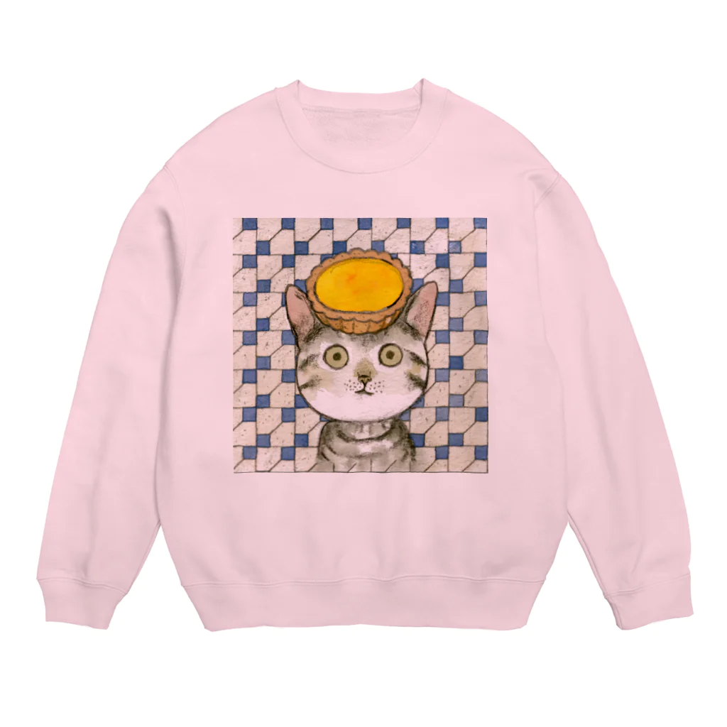 小野寺 光子 (Mitsuko Onodera)のエッグタルト猫 Crew Neck Sweatshirt