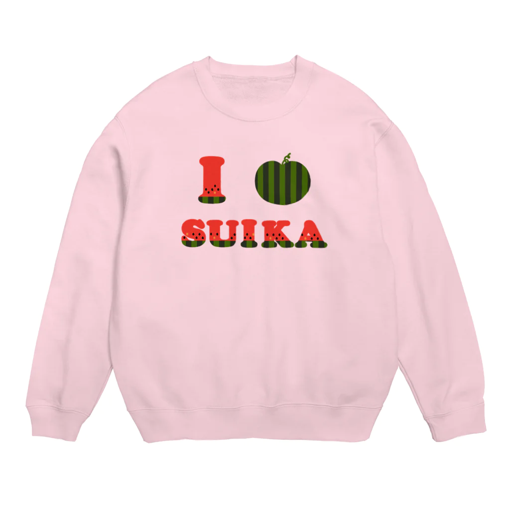 ユウィズのI♡SUIKA Crew Neck Sweatshirt