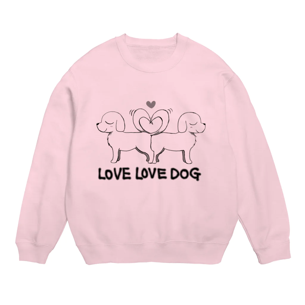 きょううんRRR・SUZURI支店のLOVE LOVE DOG スウェット