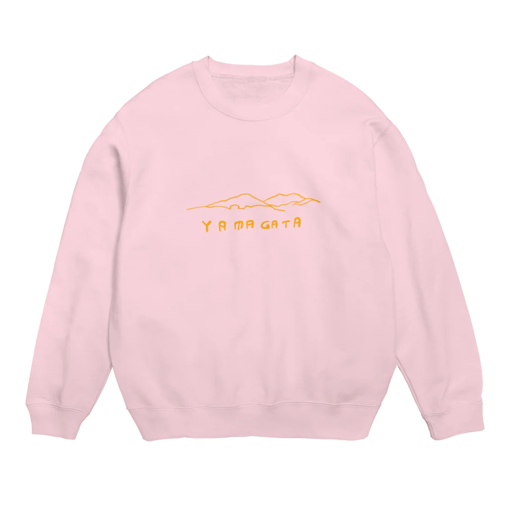 山の門の山形(黄色) Crew Neck Sweatshirt