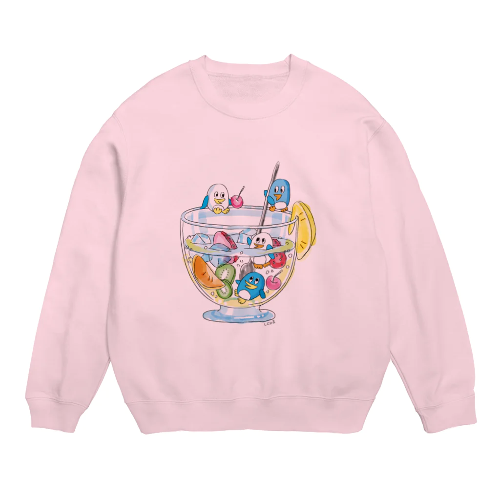 しじょるのペンギンとフルーツサワー Crew Neck Sweatshirt