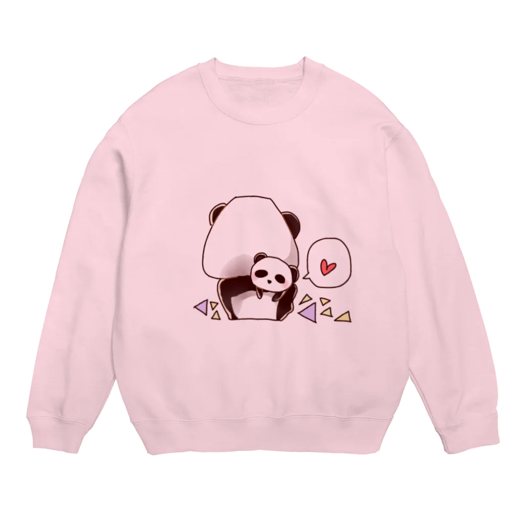 可愛い屋さんのパンダパーカーの女の子_3 Crew Neck Sweatshirt