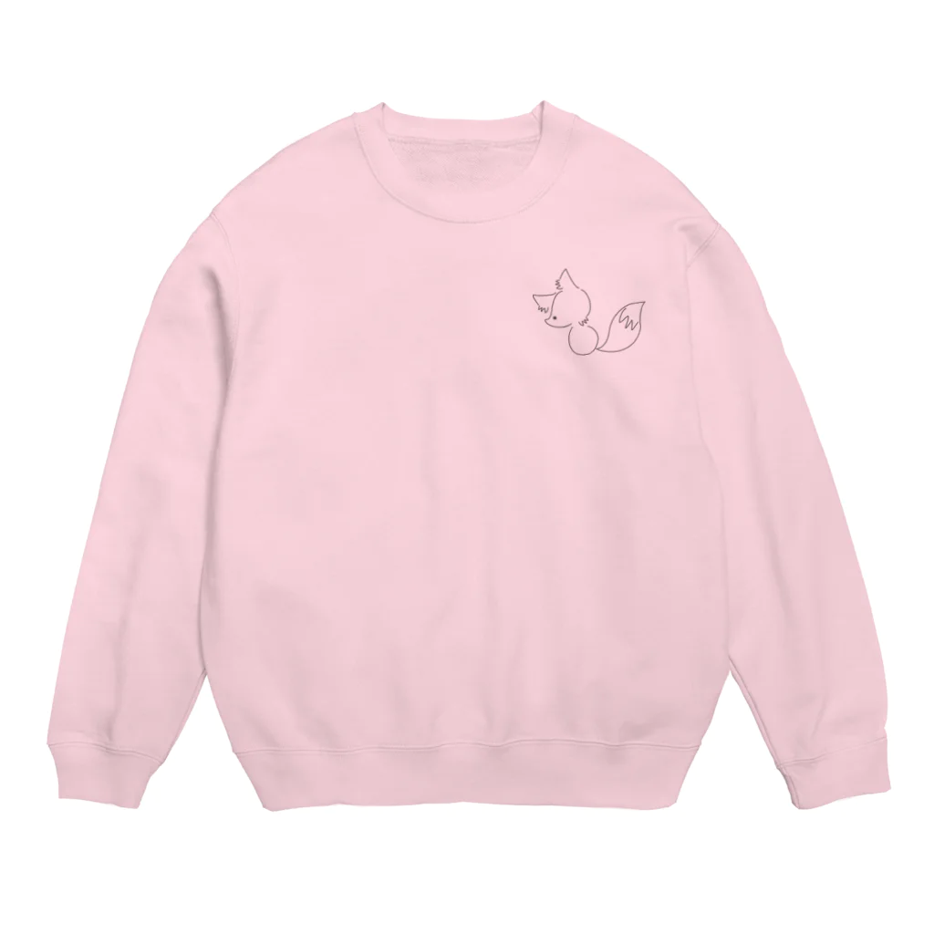 こばのゆるきつねくん Crew Neck Sweatshirt