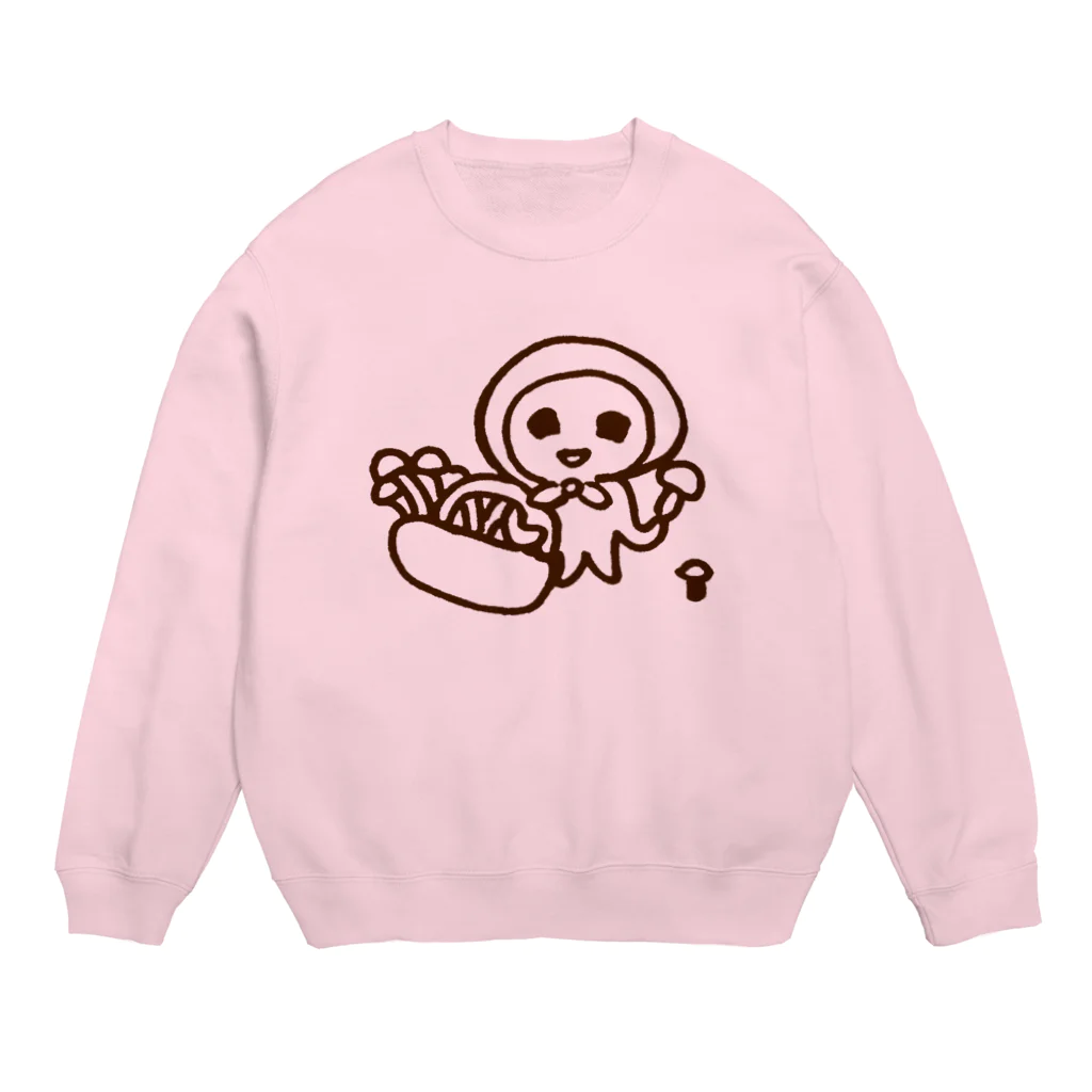 ねずみさんのブティックのきのこがり Crew Neck Sweatshirt