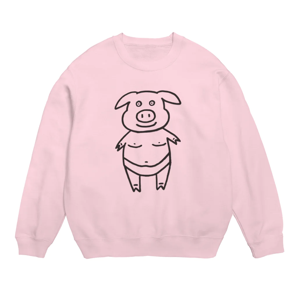 ムエックネのブタ Crew Neck Sweatshirt