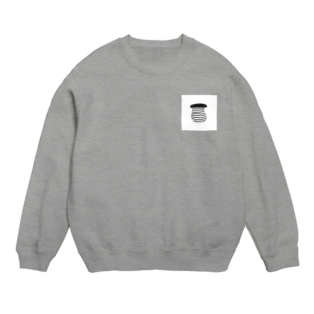 味見堂のきのこみたいな器の絵 Crew Neck Sweatshirt