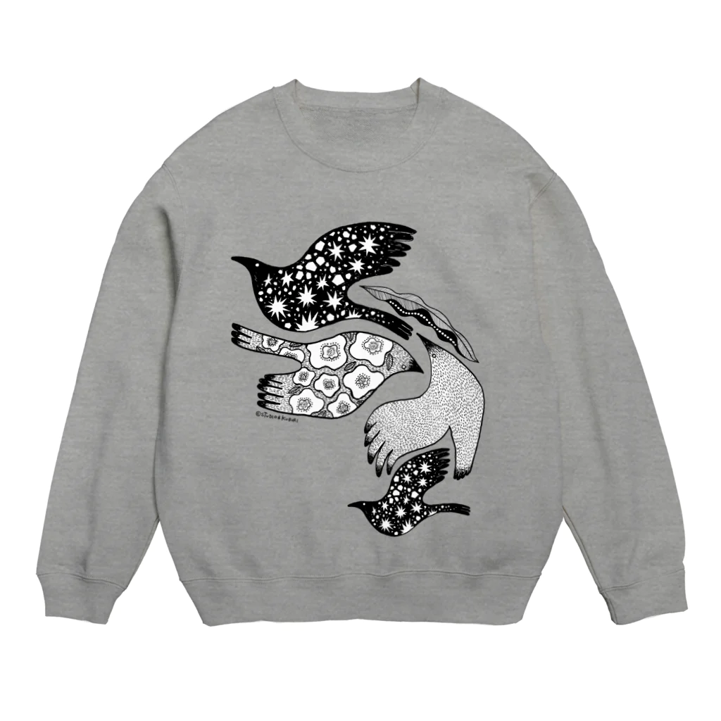 Arts&Crafts Muuのトリドリ黒 Crew Neck Sweatshirt