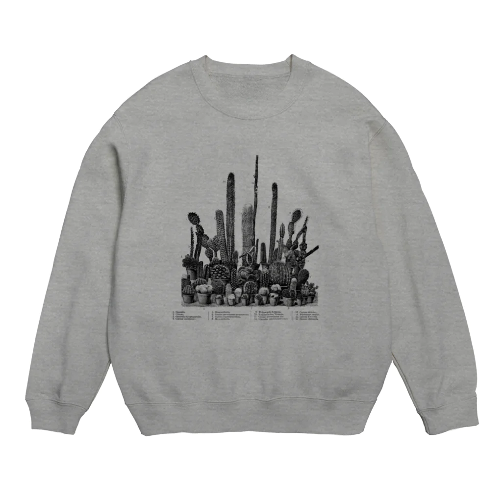 古書　天牛書店のたくさんのサボテン＜アンティーク・イラスト＞ Crew Neck Sweatshirt