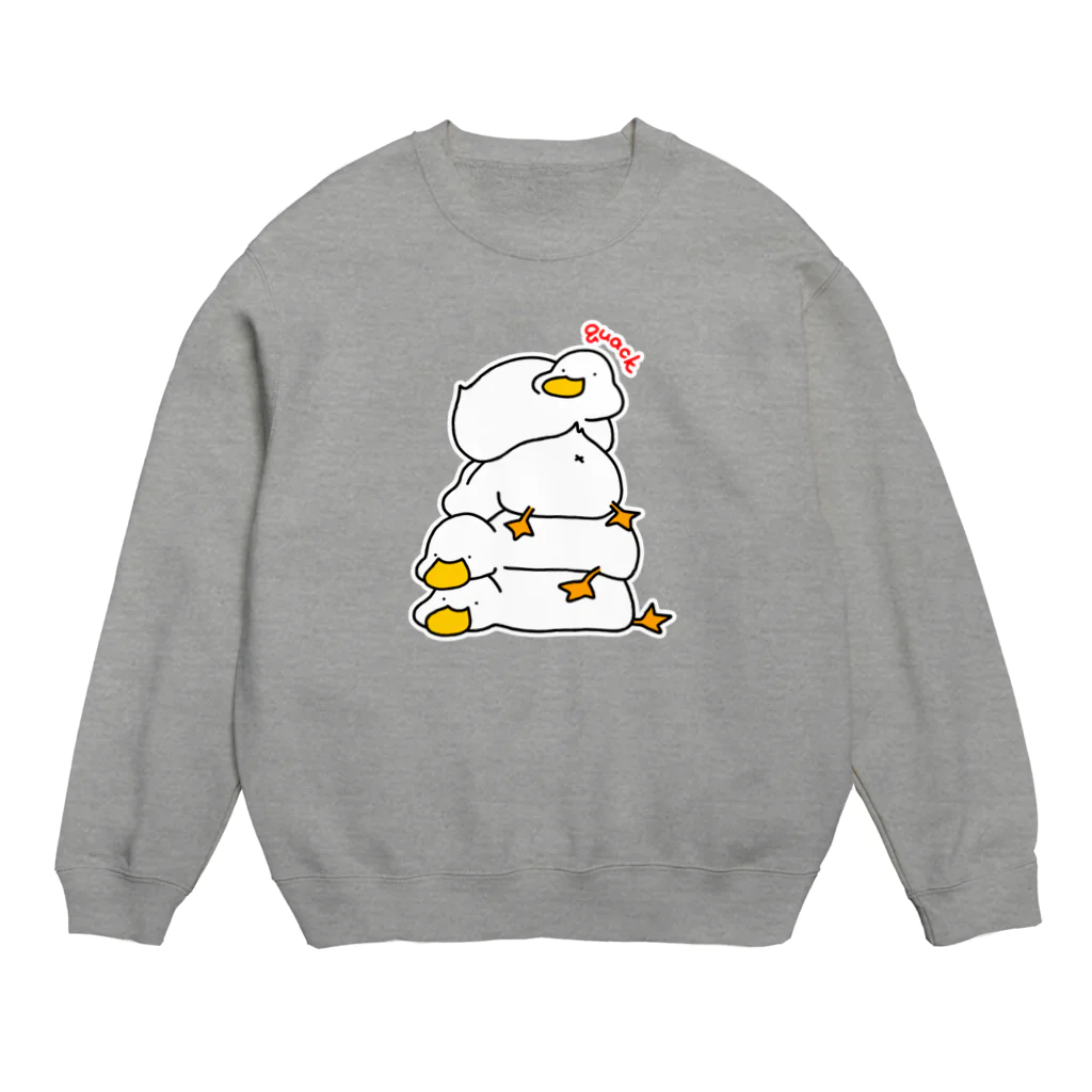 わくまるの４段積みあひるくん Crew Neck Sweatshirt