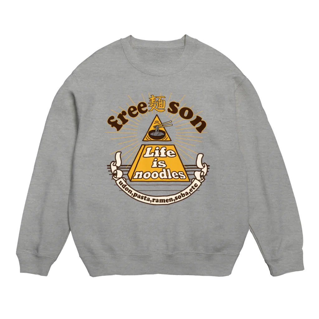 キッズモード某のシン・フリー麺ソン Crew Neck Sweatshirt