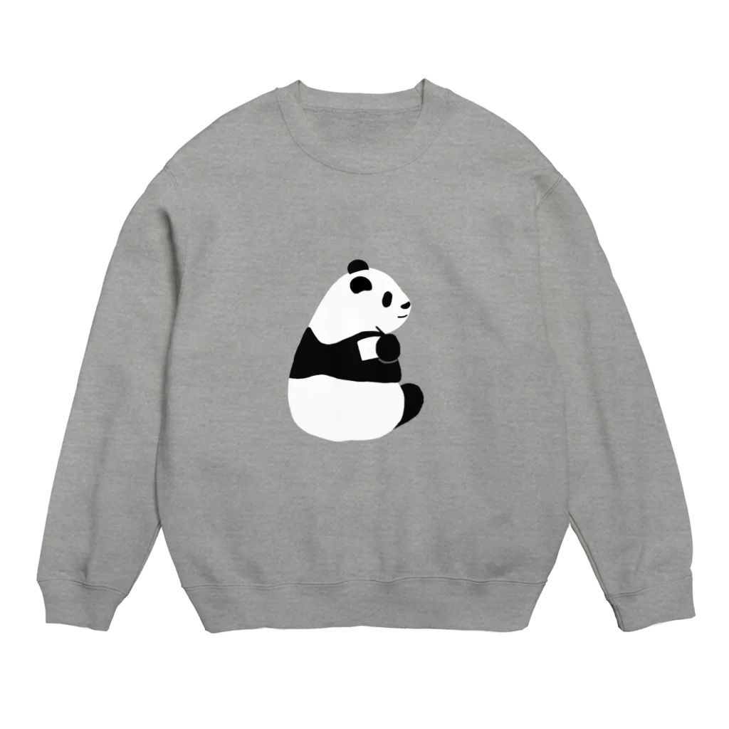 パンダむんの湿布貼る Crew Neck Sweatshirt