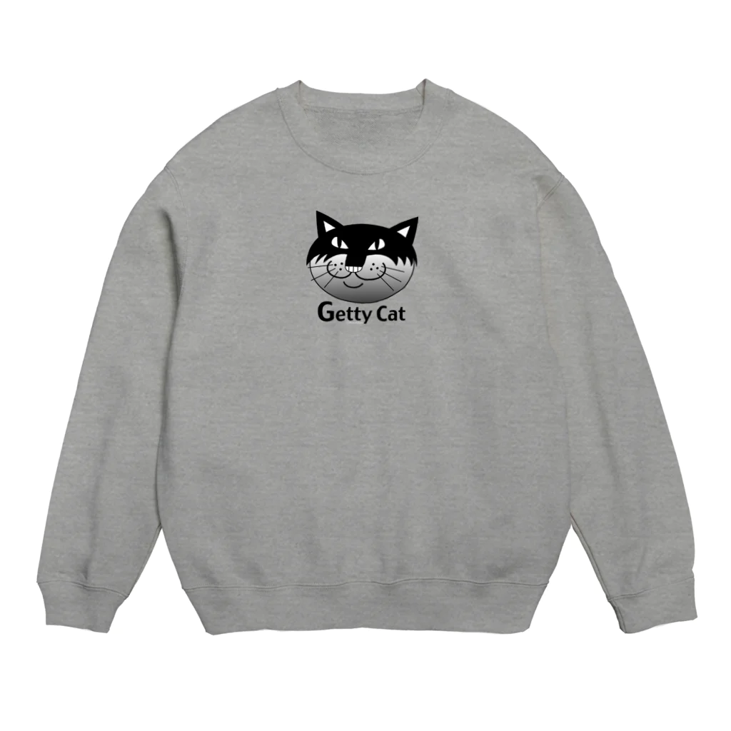 Illustrator Moca&Ram shopのネコのゲッティ/Getty Cat Crew Neck Sweatshirt