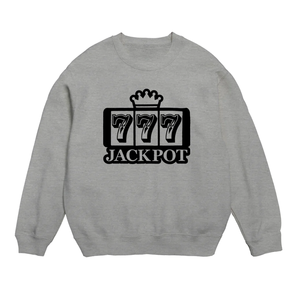 QUQU_WORKSのジャックポット スリーセヴン ブラック Crew Neck Sweatshirt