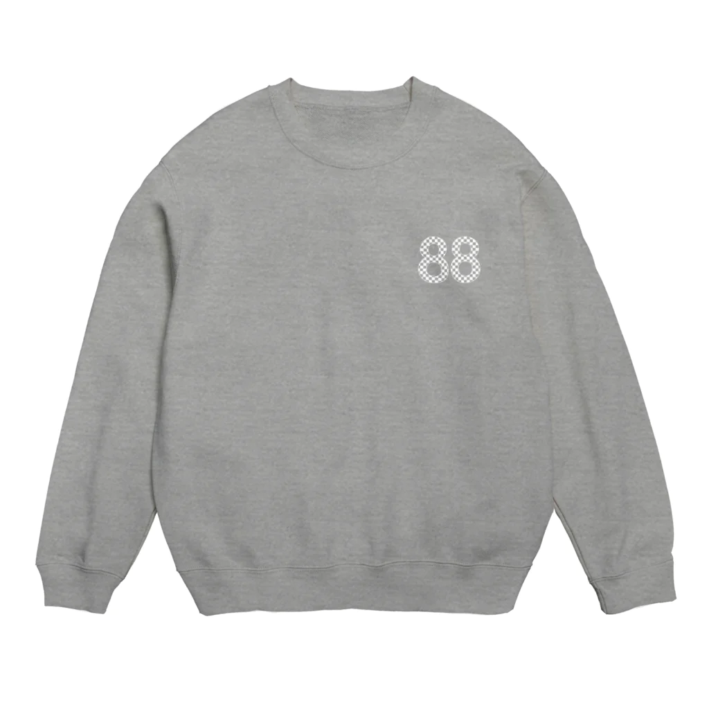 tocaiの88白ロゴ Crew Neck Sweatshirt