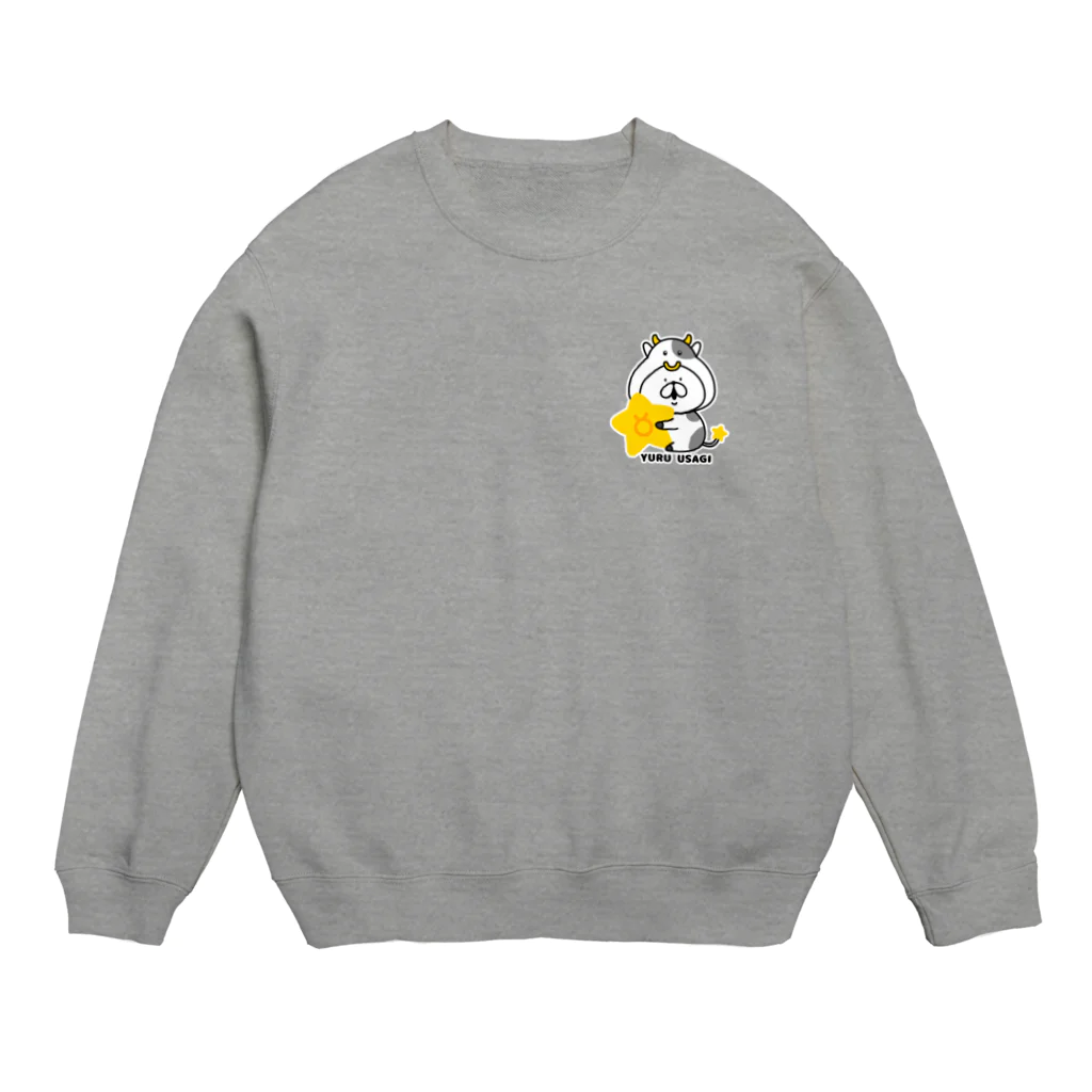 chococo_yuruusagiのゆるうさぎ おうし座 Crew Neck Sweatshirt