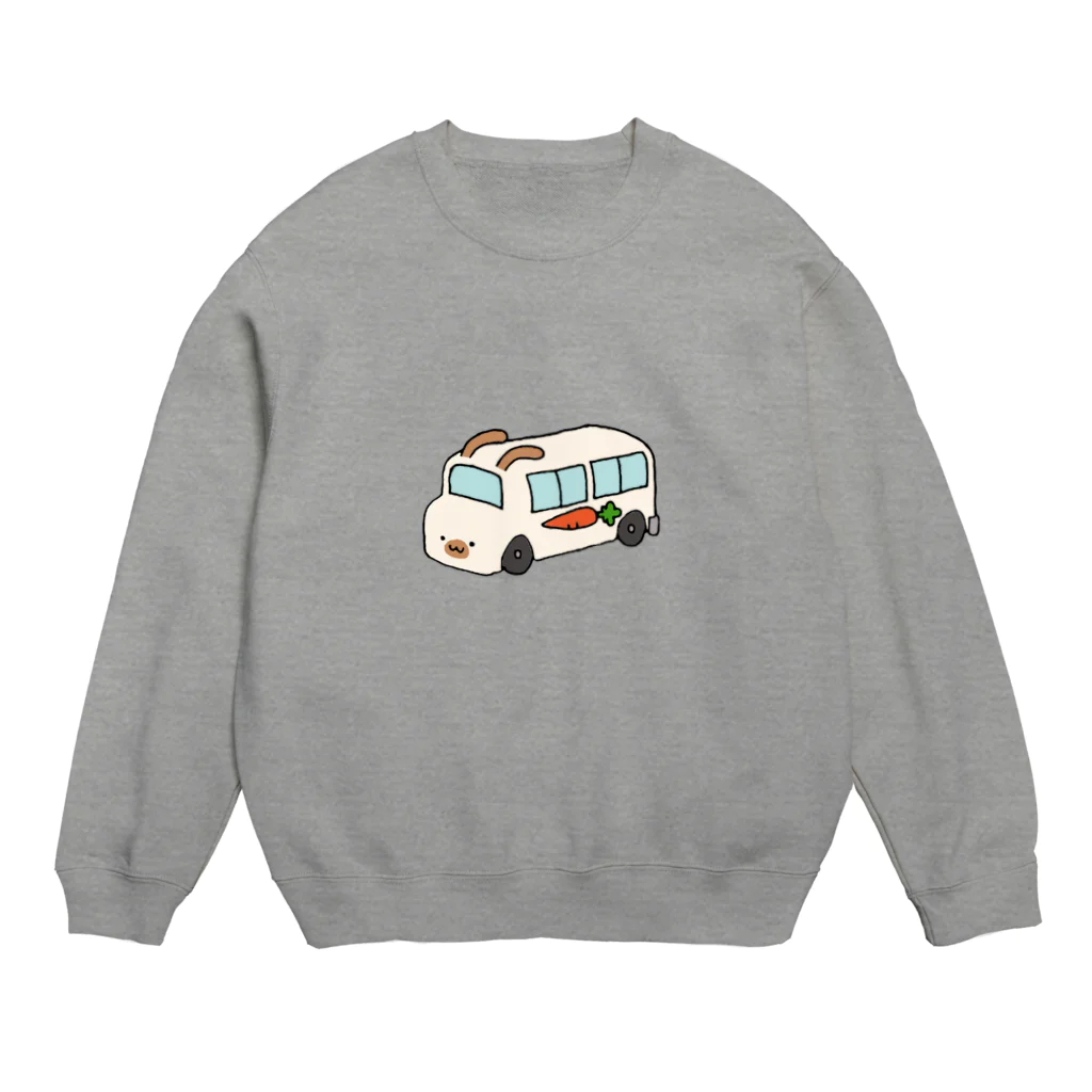 いぬのはなこ小屋のうさぎ幼稚園(白茶) Crew Neck Sweatshirt