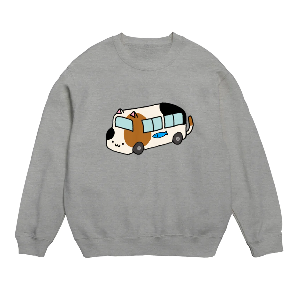 いぬのはなこ小屋のにゃんこ幼稚園(みけ) Crew Neck Sweatshirt