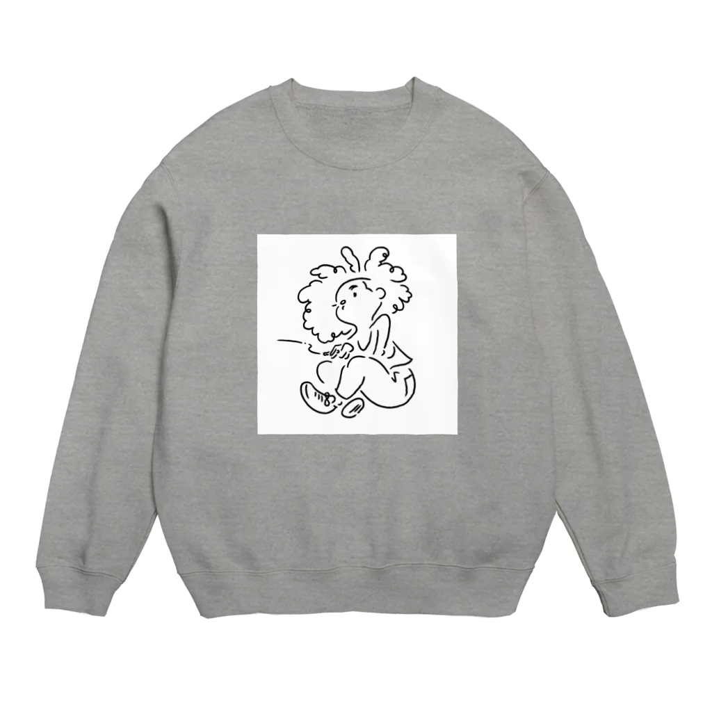 yopiのsmoking girl Crew Neck Sweatshirt