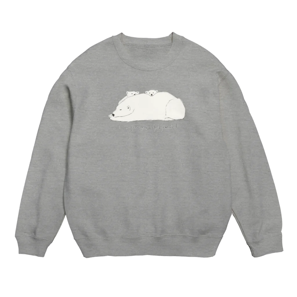 kiki25のシロクマ親子(カラー) Crew Neck Sweatshirt