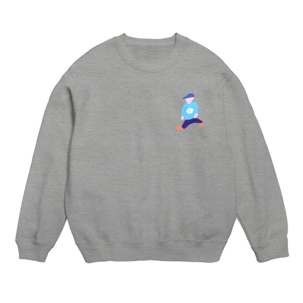 yuppo_pawpawの大股で歩く人 Crew Neck Sweatshirt