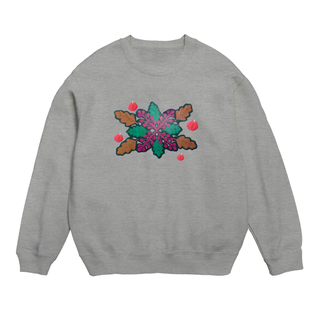 大きな世界の小さな世界のりんごと柊南天 Crew Neck Sweatshirt