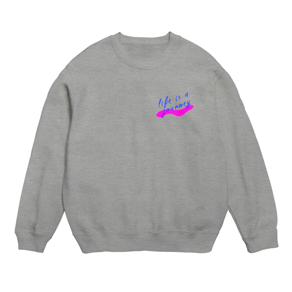 rihomiyakeの人生は旅だ　ピンク Crew Neck Sweatshirt