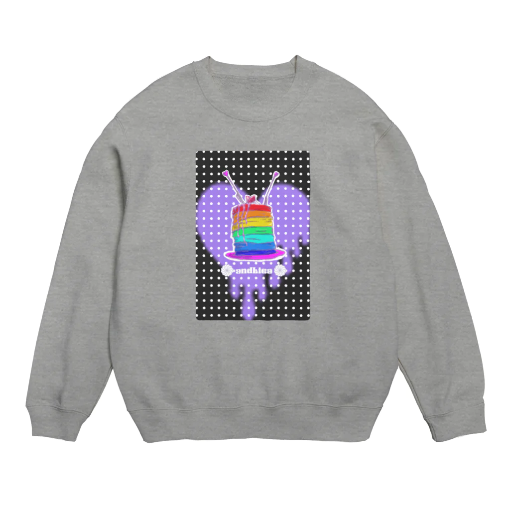 andLica|SUZURI支店のMelty Rainbow Crew Neck Sweatshirt