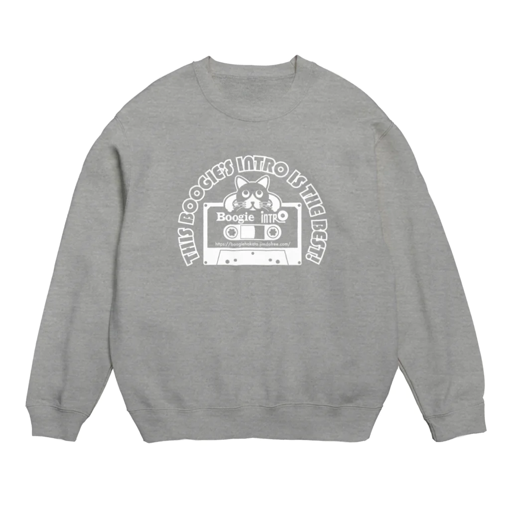 音楽酒場 ブギの猫カセット2023白プリ Crew Neck Sweatshirt