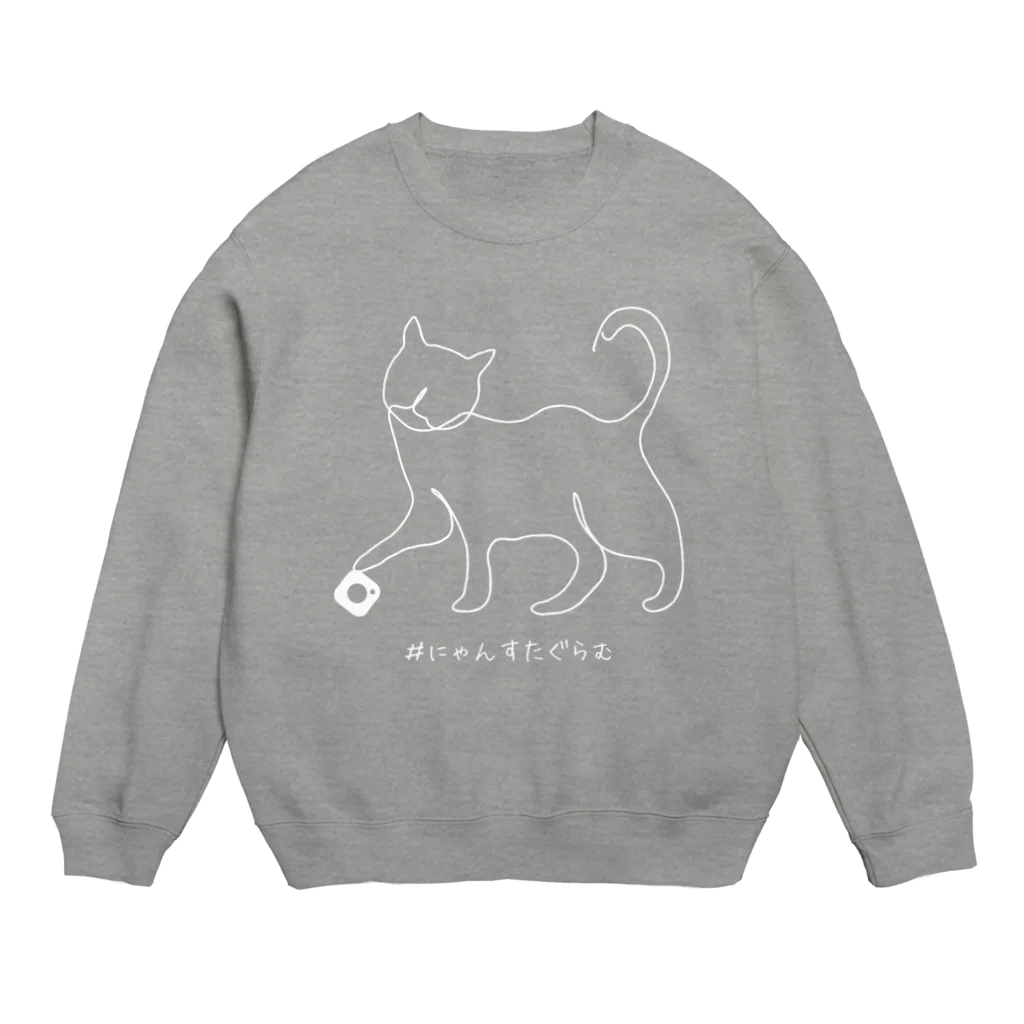 ＠meiliecat🐈original goodsの#にゃんすたぐらむ🐾WH  Crew Neck Sweatshirt