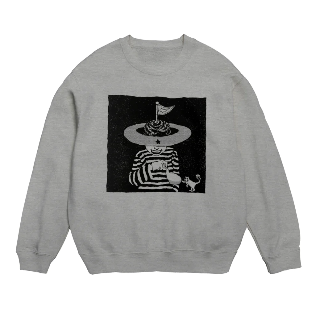 猫山アイス洋品店の地球頭 Crew Neck Sweatshirt