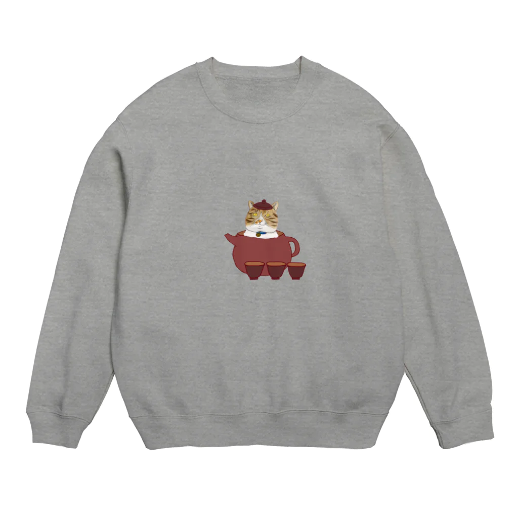 Merriment by Hisのともだちのcatさんと茶器 Crew Neck Sweatshirt