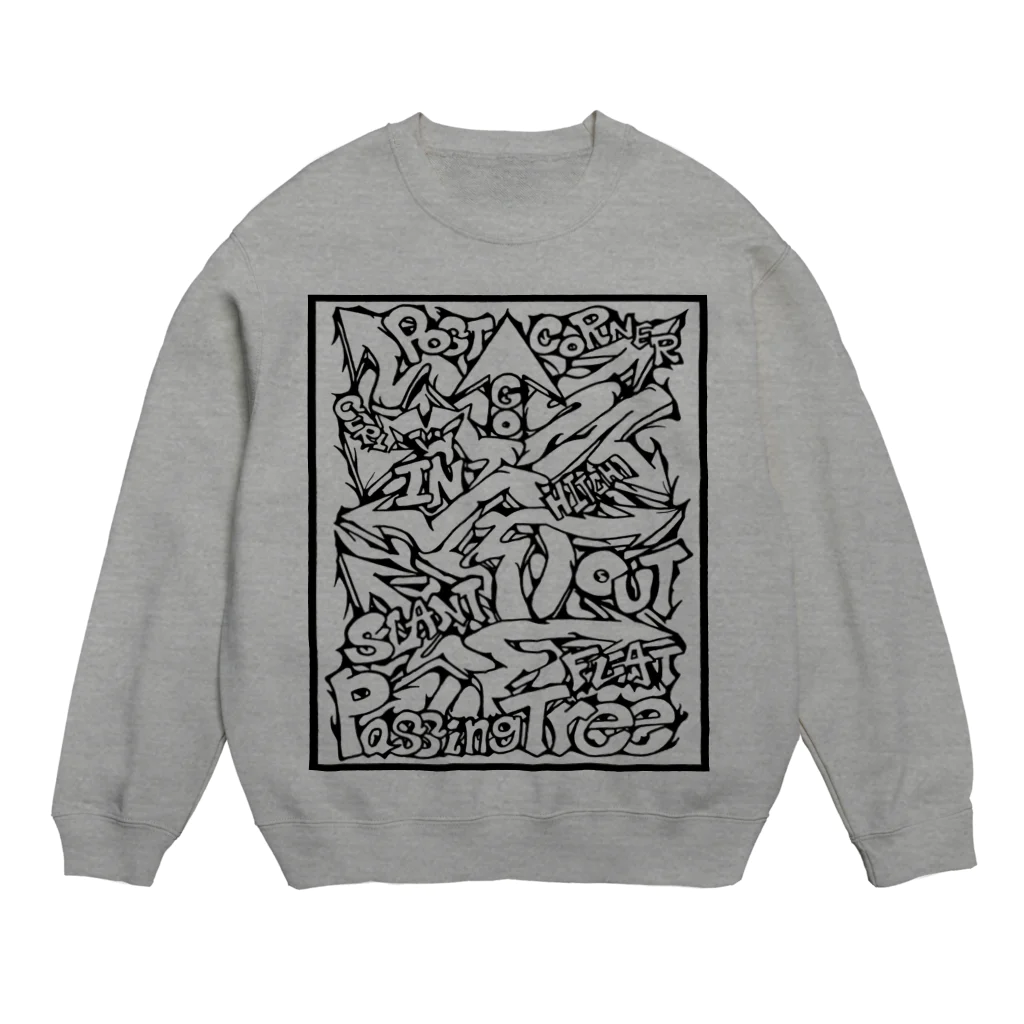 PB.DesignsのPassing Tree 透過・黒線 Crew Neck Sweatshirt