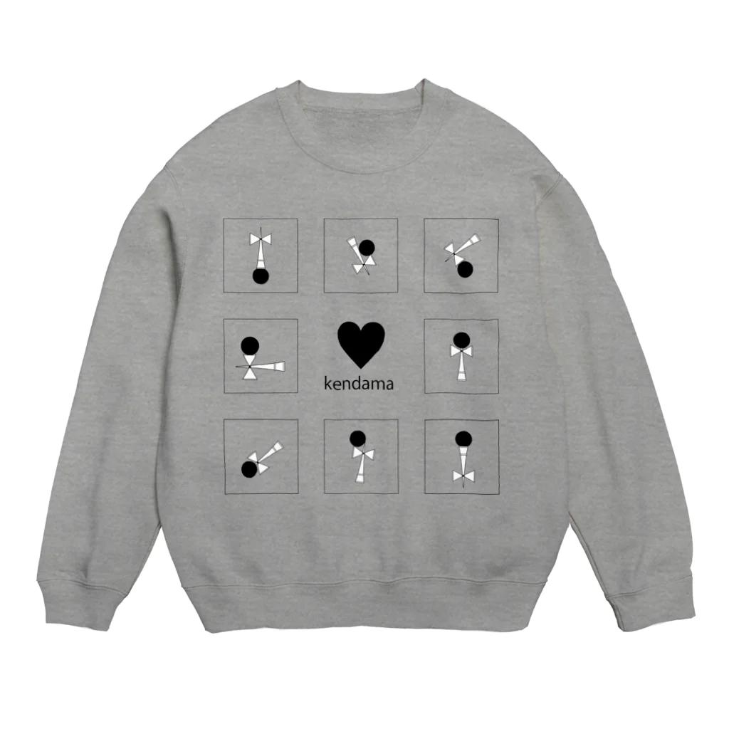 worQshopのけん玉らぶ Crew Neck Sweatshirt