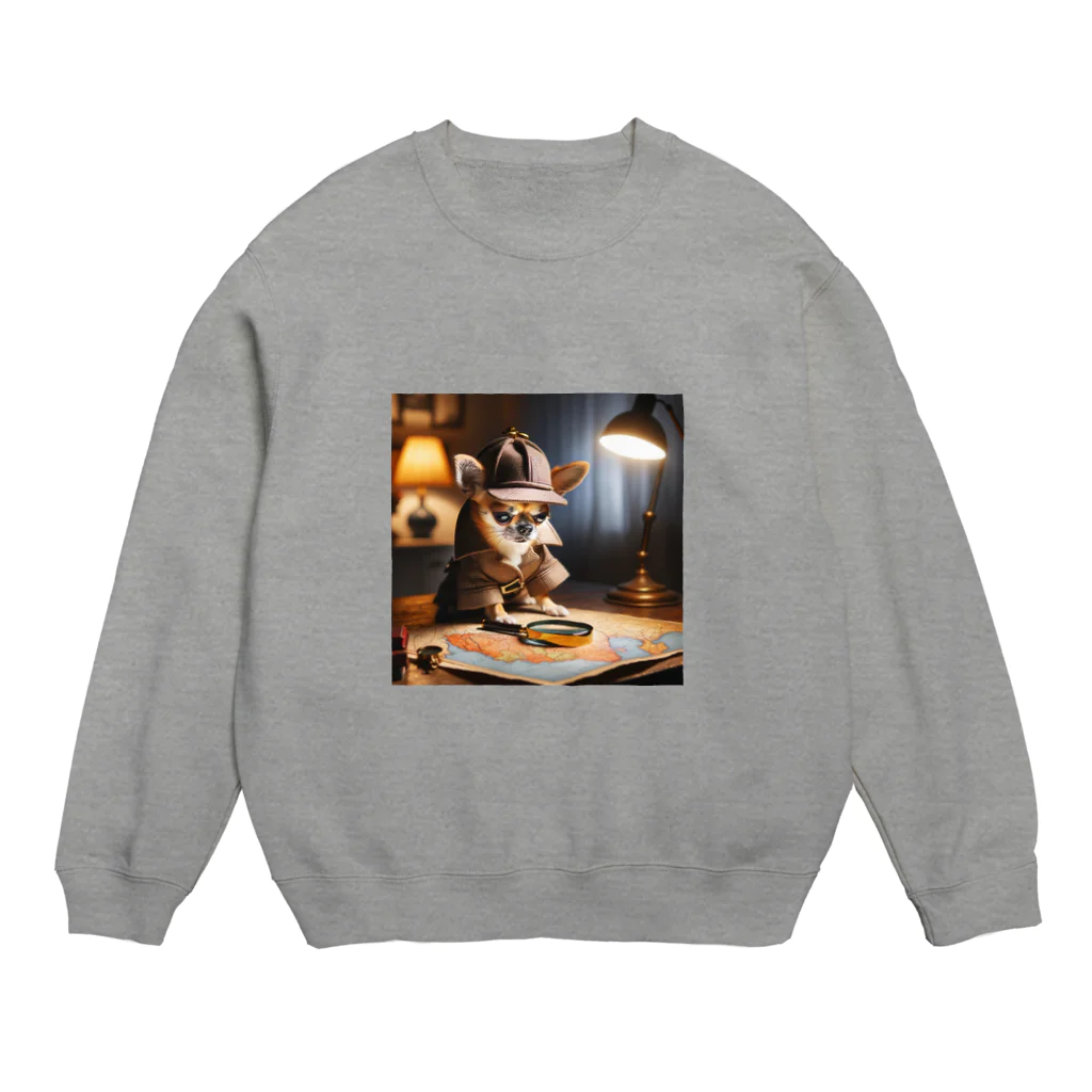 uriumiのチワワ探偵 Crew Neck Sweatshirt