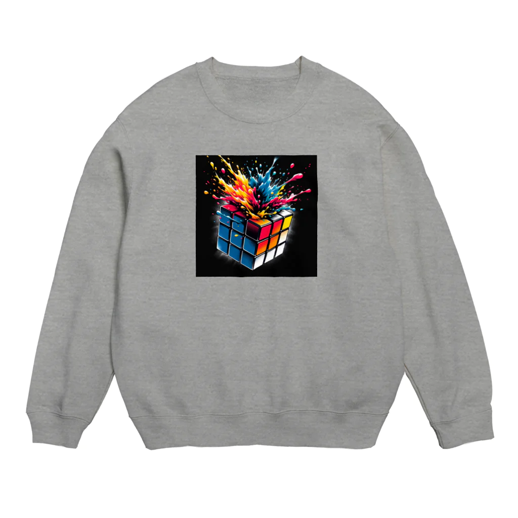 Ksdesignのカラーバースト・キュービカル Crew Neck Sweatshirt