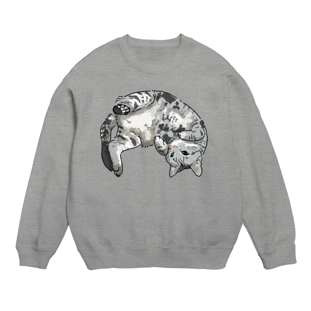 b,signのまるまるにゃんこ Crew Neck Sweatshirt