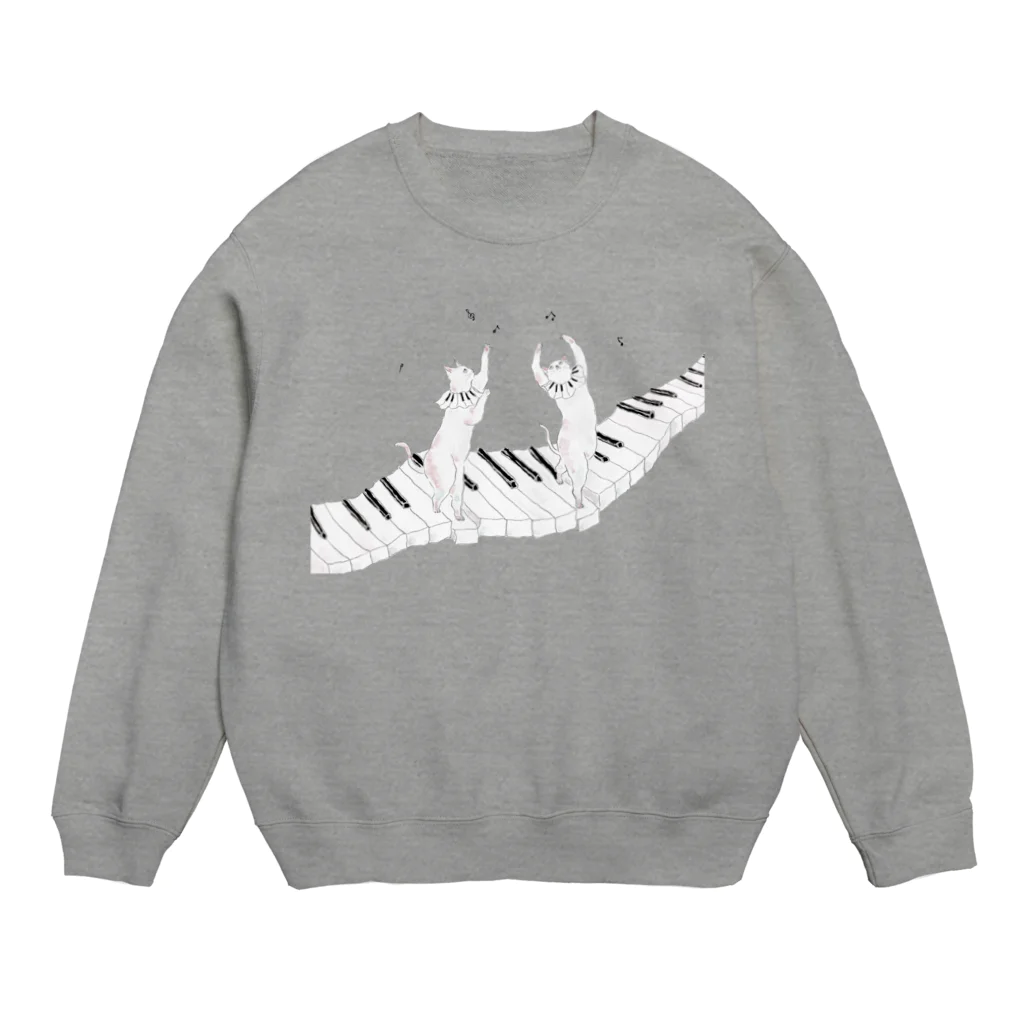 トコロコムギのピアノ教室にゃんこ Crew Neck Sweatshirt