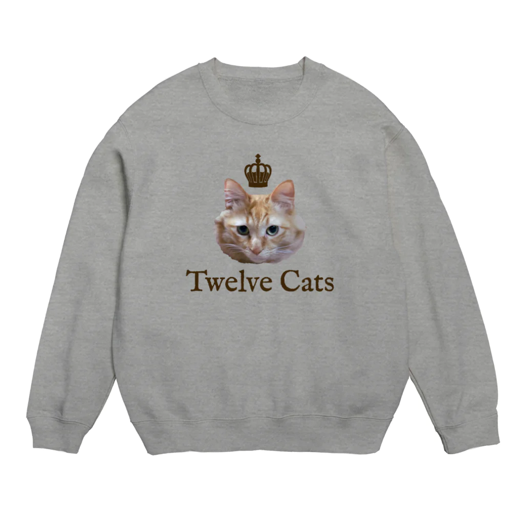 Twelve Catsの百獣の王 Crew Neck Sweatshirt