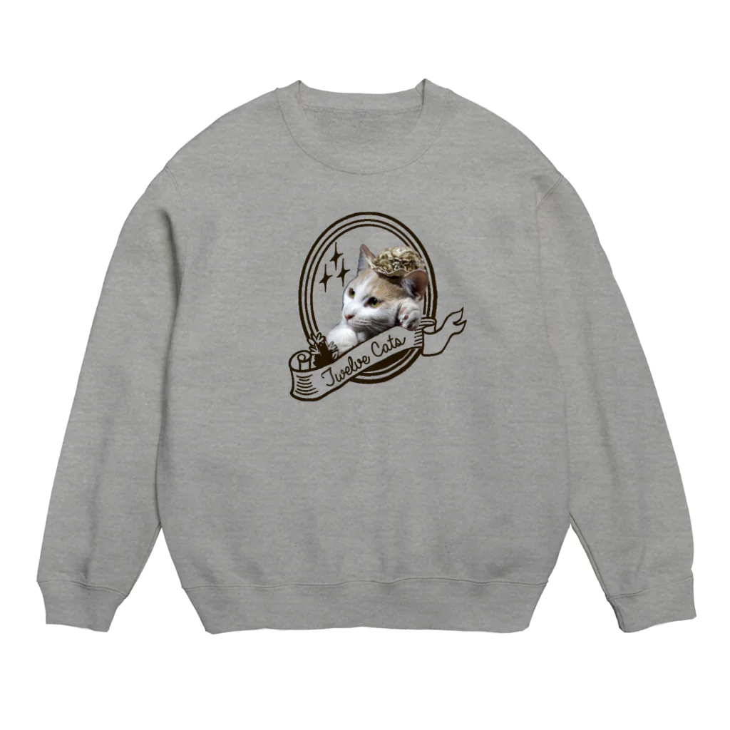 Twelve Catsの貴婦人 Crew Neck Sweatshirt