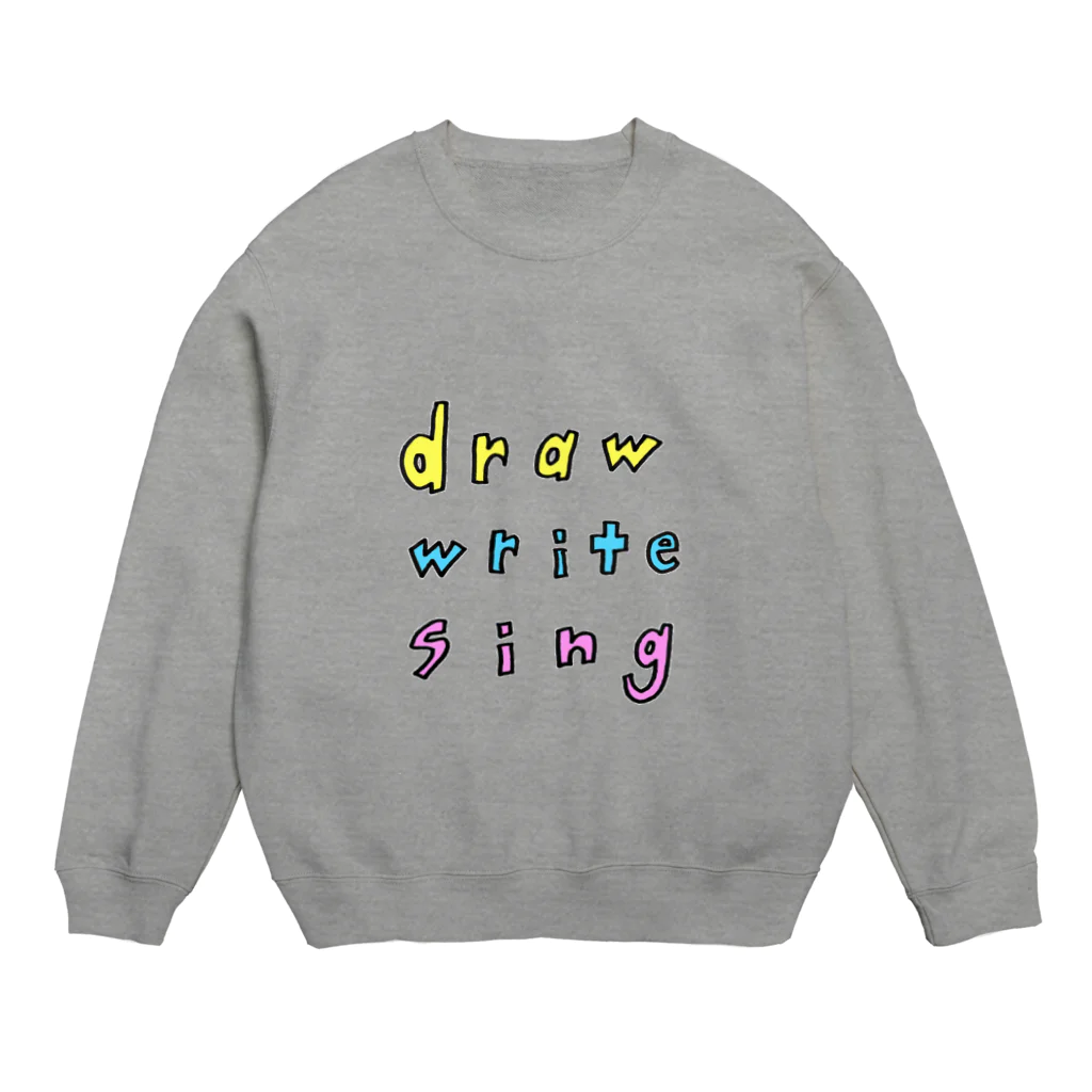 ギョージャガーリックのデザインの描く書く唄う Crew Neck Sweatshirt