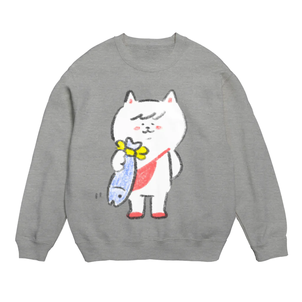 giant graphics（ジャイアントグラフィックス）のポシェットにゃんこ協会 おさかなギフト Crew Neck Sweatshirt