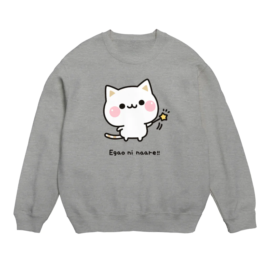 DECORの気づかいのできるネコ　笑顔になぁれver. Crew Neck Sweatshirt