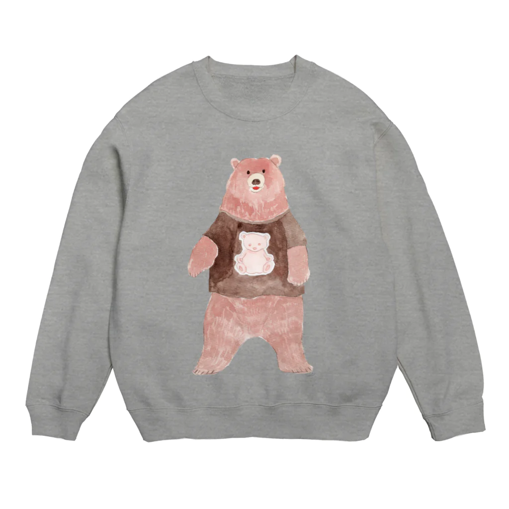  kuriko のクマオ Crew Neck Sweatshirt