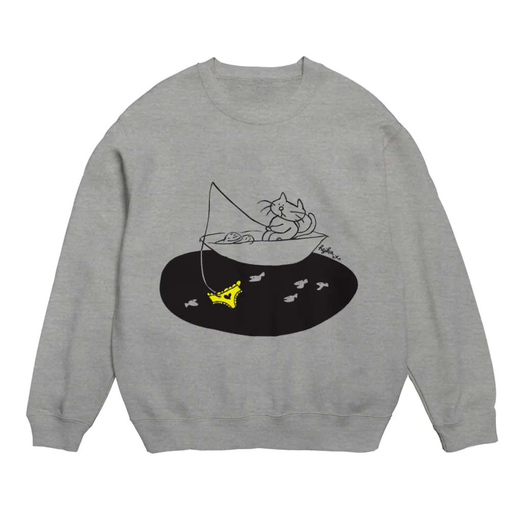 hejkaのねことパンツ。 Crew Neck Sweatshirt