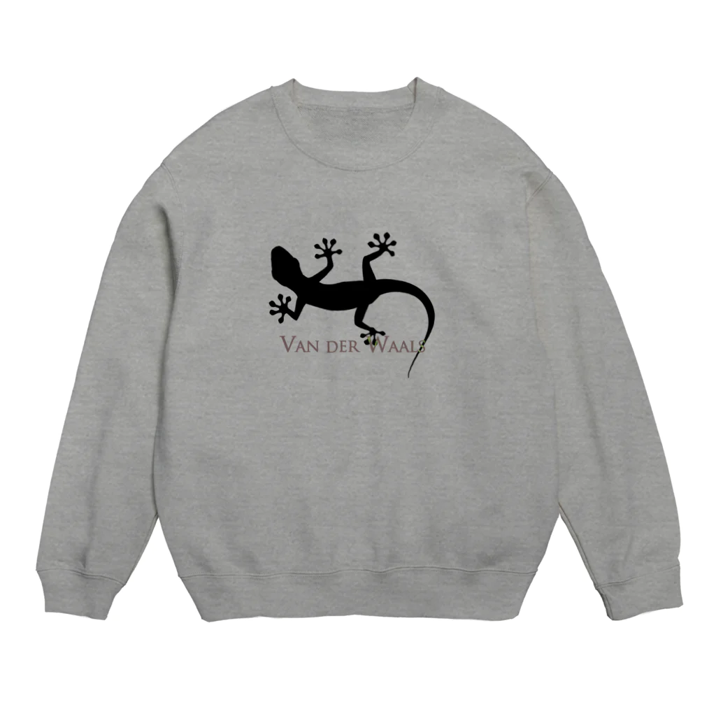 VanderWaalsのヤモリシルエット_ロゴ入り Crew Neck Sweatshirt